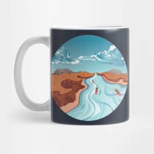 Rafting on mountain river Mug